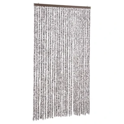 Abbildung von vidaXL Insektenschutz Vorhang Flauschvorhang Plüschvorhang Türvorhang Fadenvorhang Fliegenschutz Wohnwagen Camping Braun Beige 118x220 cm Chenille