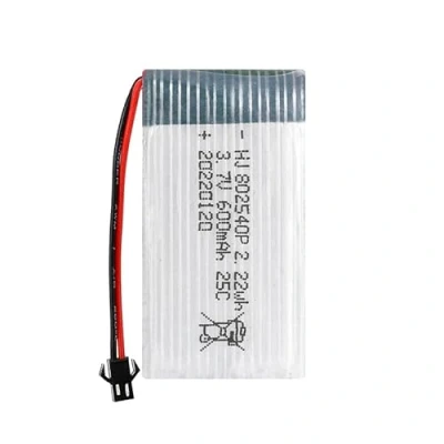 Abbildung von Lithium Polymer Akku 3.7V 600mAh 802540P Wiederaufladbarer Lipo Ion mit SM 2P Stecker für RC Drohne Flugzeug Zubehörteil
