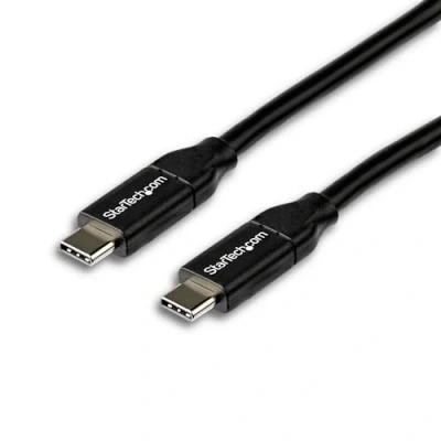 Abbildung von StarTech.com USB C auf Kabel mit 5A Power Delivery St/St 2m 2.0 IF zertifiziert Typ (USB2C5C2M)
