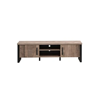 Abbildung von trendteam smart living Lowboard Fernsehtisch TV Unterschrank Wohnzimmer Emile Aufbaumaß (BxHxT) 166 x 50 45 cm Farbe Tabak Eiche mit Matera 2029320C5