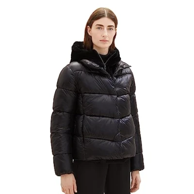 Abbildung von TOM Tailor MIT Recyceltem Nylon Winterjacke, Damen, Größe: Medium, Deep black