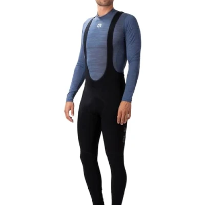 Abbildung von Alé Cycling Herren Solider Winter Trägerhose, schwarz/schwarz, M