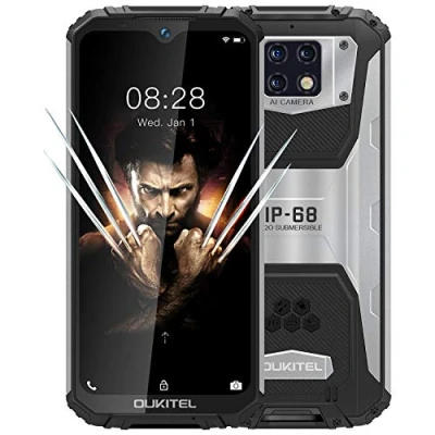 Abbildung von OUKITEL WP6 (2020), IP68 Outdoor Smartphone Ohne Vertrag, 10000 mAh Akku (18 W Schnellladung), 48 MP Quad Kamera, Helio P70 6 GB + 128 GB, 6,3 Zoll FHD Robustes Handy, DUAL SIM GPS WiFi Schwarz