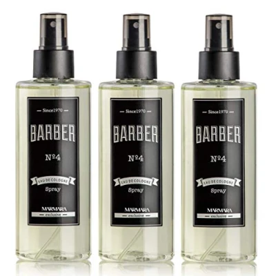 Abbildung von BARBER MARMARA No.4 Eau de Cologne Pump spray Herren (3x 250ml) After Shave Men Duftwasser Rasierwasser Männer Erfrischt kühlt Duft Desinfizierend 70 Alkohol No.4)