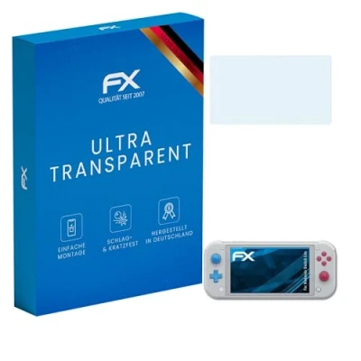 Abbildung von atFoliX Schutzfolie kompatibel mit Nintendo Switch Lite Folie, ultraklare FX Displayschutzfolie (3X)