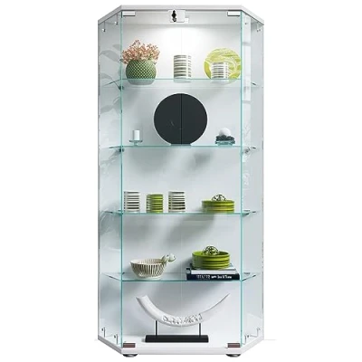 Abbildung von VCM Standvitrine Holz Glas Stand Vitrine Sammelvitrine Cenila L