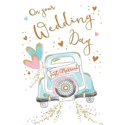 Abbildung von Piccadilly Greetings Moderne Hochzeitskarte Hochzeit 17,8 x 12,7 cm