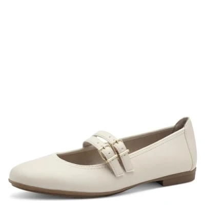 Abbildung von Jana Damen Ballerinas mit Riemen Vegan, Beige (Beige), 37 EU