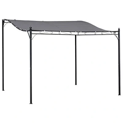 Abbildung von Outsunny Pavillon Festzelt, Gartenzelt, Gartenpavillon, Überdachung, mit 4 Seitenteilen, (Pergola, Gartenpavillon), für Garten, Balkon, Creme