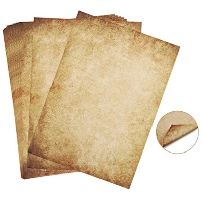 Abbildung von 60 Blatt Briefpapier Altes Papier Vintage Absofine Alt Casanova Mittelalterliches DIN A4 Beidseitig 100g