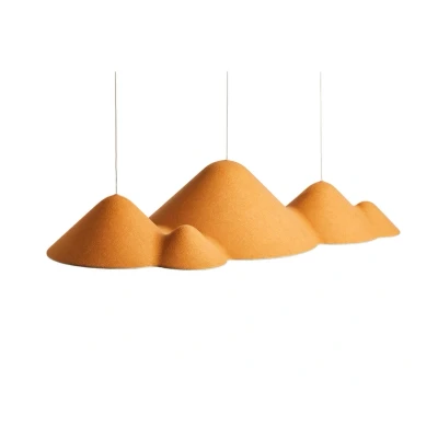 Abbildung von LOOM DESIGN LED Hängeleuchte Panorama, gelb/grau Filz 106 cm