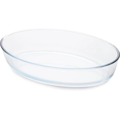 Abbildung von Guardini, Ovale Auflaufform aus Borosilikatglas, hitzebeständig, 30 x 21,5 7 cm 2,4 l, transparent/hellblau