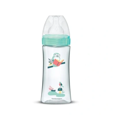 Abbildung von Dodie Babyflasche, Antikolik Initiation+, grün, Valentin, 330 ml, +6 Monate, runder Sauger, Fluss 3