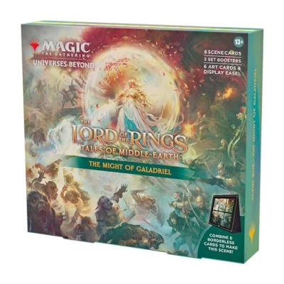 Abbildung von Magic: The Gathering der Herr Ringe: Geschichten aus Mittelerde Szenenbox Die Macht von Galadriel (6 Szenenkarten, 6 Artwork Karten, 3 Set Booster + Aufsteller) (Englische Version)