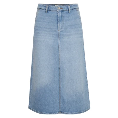 Abbildung von Part Two Siyapw SK Alinienrock, Damen, Größe: 44, Light blue denim
