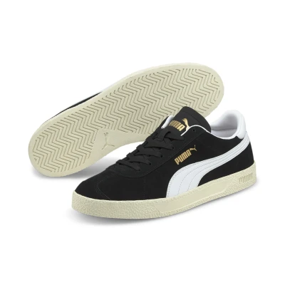 Abbildung von puma CLUB Sneaker low, Größe: 40.5, black whitegold Leder und textil