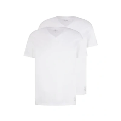 Abbildung von TOM Tailor V NECK TEE 2 PACK Tshirt basic, Herren, Größe: 3XL, White