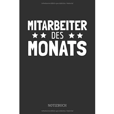 Abbildung von Mitarbeiter des Monats Notizbuch: Geschenk für fleißige und Angestellte