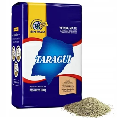 Abbildung von Yerba Mate Tee Taragui Sin Palo 0.5 kg + Geschenk Probe (40g): Reich an Antioxidantien, Vitaminen, beschleunigt den Stoffwechsel, zuckerfrei Argentinien
