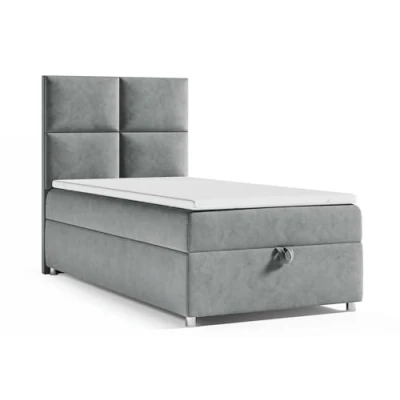 Abbildung von Best For Home Boxspringbett mit Bettkasten Trinity K2 Single Bonellfederkern inkl. Topper (Grau, 90x200)