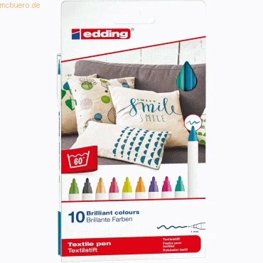 Abbildung von edding 4600 ass. Textielpen 10ST Fun 1 mm / 4 10099 (09 20)