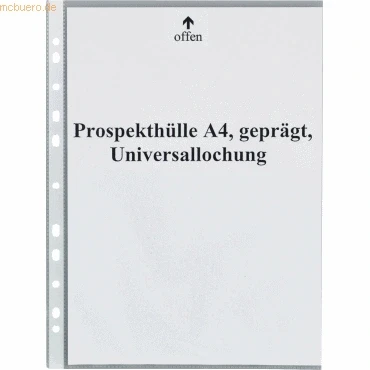 Abbildung von k.A. Prospekthüllen A4 80my genarbt VE=100 Stück