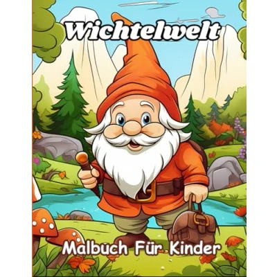 Abbildung von Wichtelwelt Malbuch für Kinder: Fantasy Zwerge Ausmalbildern Mädchen und Jungen ab 5 Jahren Malvorlagen zum Entspannen