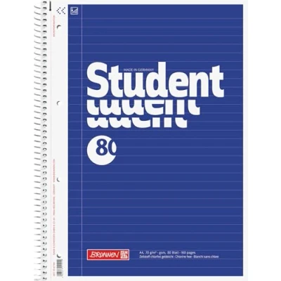 Abbildung von BRUNNEN Collegeblock Student, A4, gelocht, mit Mikroperforation und Ausreißhilfe