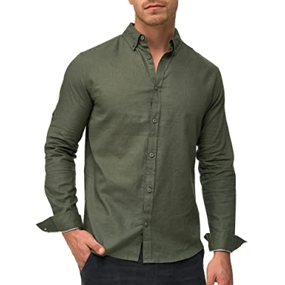 Abbildung von Indicode Jeans Langarm Brayden Hemd Beetle solid, Herren, Größe: Small, solid