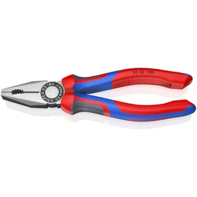Abbildung von KNIPEX Kombizange mit Comfort Griffen schwarz atramentiert 180 mm 03 02 SB