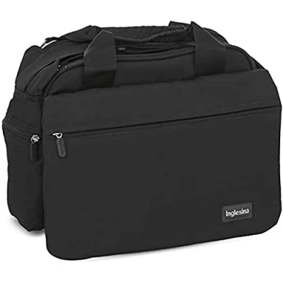 Abbildung von Inglesina My Baby Bag, Schwarz, Wickeltasche für Neugeborene, Multifunktion, Praktisch und Geräumig, Mutter Vater, Thermofach, Organisierte Fächer