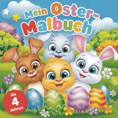 Abbildung von Mein Oster Malbuch ab 4 Jahren mit 50 wunderschönen Baby Tieren zum Ausmalen