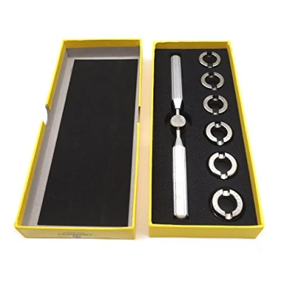 Abbildung von Yolando Uhrenöffner Professionelle Gehäuseöffner Uhröffner Tool Kit Uhr Zurück Fallöffner Remover Werkzeug für Rolex und Tudor, zum Batteriewechsel, mit 1 Schraubenschlüssel 6 Gerillt Futter