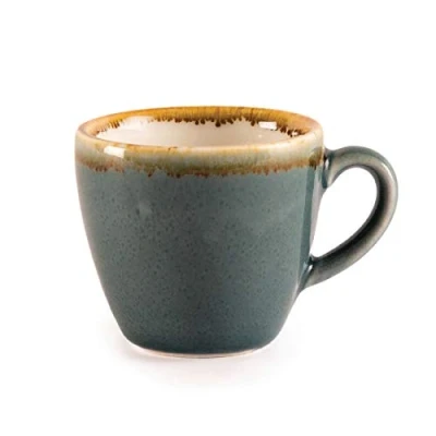 Abbildung von Olympia Kiln Espresso Kaffeetassen 85 ml/3 oz (6er Pack), Ozeanfarben Stil, Steinzeug Geschirrtassen passend für Untertassen: GP239, GP345, GP361, GP477 mikrowellen und spülmaschinenfest, GP344
