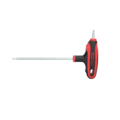 Abbildung von KS TOOLS 151.8121 Winkelschraubendreher mit Stirnlochbohrung, Torx 140, 100 TB10