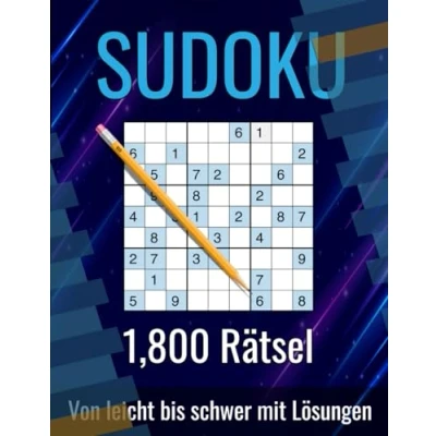 Abbildung von 1800+ Sudoku Rätsel für Erwachsene: Buch Leicht bis Schwer mit Lösungen
