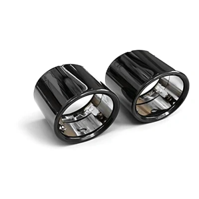 Abbildung von Audi 8Y0071761 Auspuffblenden Sport Endrohrblenden Blende Auspuff, schwarz verchromt, für Doppelendrohr rechts (PR Code 0P6)