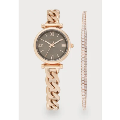 Abbildung von Fossil Carlie SET Uhr Rose goldcoloured, Damen, Größe: One Size, gold coloured