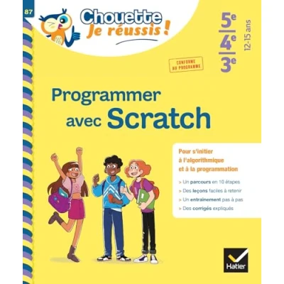 Abbildung von Programmer avec Scratch 5e/4e/3e Chouette, Je réussis !: cahier de soutien en maths (collège)