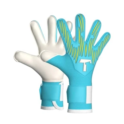 Abbildung von T1TAN Rebel 2.0 Sky Blue Junior Torwarthandschuhe Kinder Die Handschuhe für und Fußball Größe 5