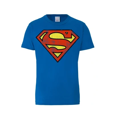 Abbildung von Logoshirt Superman LOGO Tshirt print, Herren, Größe: XL, Blau