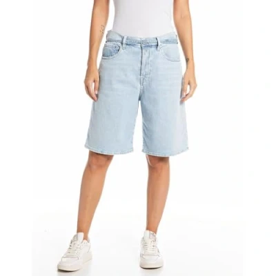 Abbildung von Replay Damen Jeans Shorts mit Stretch, Blau (Super Light Blue 011), 29W