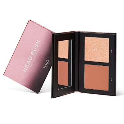 Abbildung von HAUS LABORATORIES By Lady Gaga: HEAD RUSH BLUSH &amp; HIGHLIGHTER DUO Mattes, farbechtes Rouge und leuchtender Highlighter, verschiedene Paletten, dosierbarer Glow, vegan tierversuchsfrei 0.38 oz