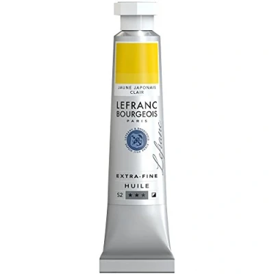 Abbildung von Lefranc Bourgeois 404920 extra feine Ölfarbe in Künstlerqualität aus hochwertigen Pigmenten, lebendige Farben, hohe Lichtechtheit, 20ml Tube Japanischgelb Hell
