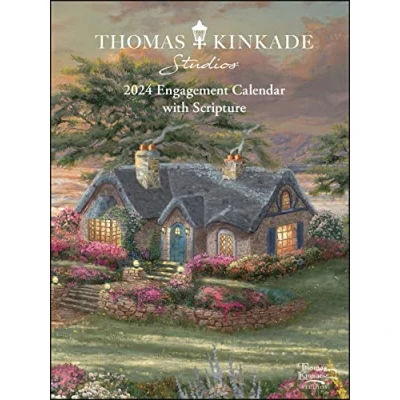 Abbildung von Thomas Kinkade Studios 12 Month 2024 Monthly/Weekly Engagement Calendar with Scr: Original Andrews McMeel Tischkalender [Kalendar] (Agenda Ringbuch)
