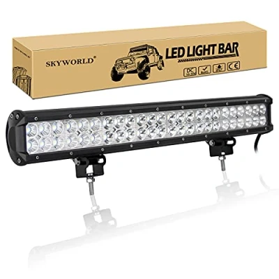 Abbildung von SKYWORLD 23 Zoll 59cm 144W LED Arbeitsscheinwerfer Bar, Bar Offroad Zusatzscheinwerfer Scheinwerfer 12V 24V Auto Arbeit Licht Wasserdicht für SUV UTV ATV KFZ Traktor Truck 4x4 lightbar