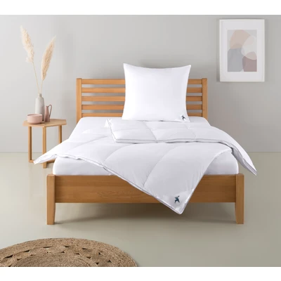 Abbildung von Älgdröm Daunenbettdecke + Kopfkissen &quot;Lodiken, Bettdecke 135x200 cm, 155x220 Decke Made in Germany&quot;, (Spar Set), Set mit Kissen 40x80 80x80 Frühling, Sommer, Herbst, Winter