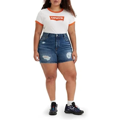 Abbildung von Levi&#039;s Damen Plus Size 501® High Rise Shorts Denim Shorts,Broken Midnight Plus,22W