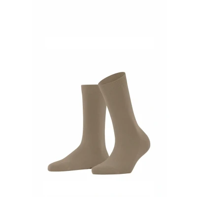 Abbildung von FALKE Damen Socken Family W So nachhaltige Baumwolle einfarbig 1 Paar, Beige Nude 4092, 39 42