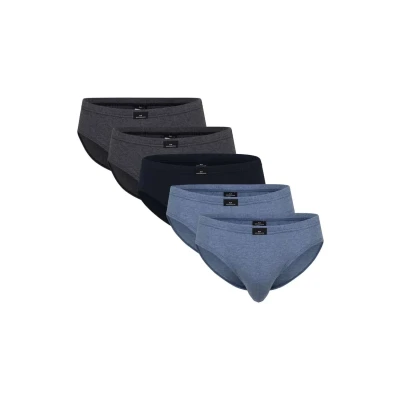 Abbildung von Götzburg 5 PACK Slip, Herren, Größe: XXL, Blau dunkel melange